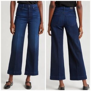 Paige Anessa Wide Leg Jeans Starboard